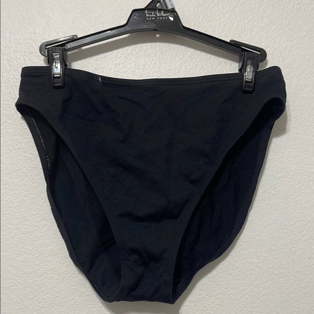 Anne Klein Black Bikini Bottom Size 10 EUC